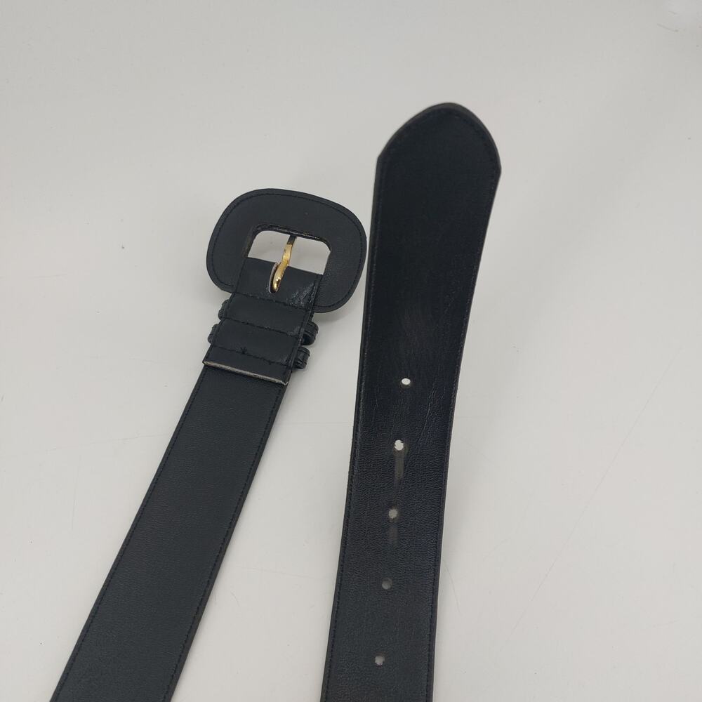 The Ritz Accessory Black Genuine Leather Women's Belt S/M - Picture 7 of 10